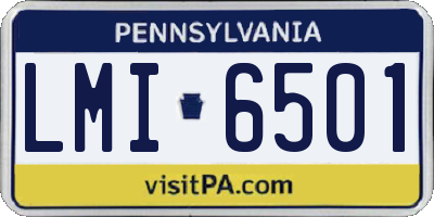 PA license plate LMI6501