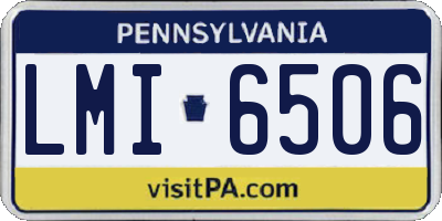 PA license plate LMI6506