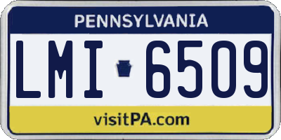 PA license plate LMI6509
