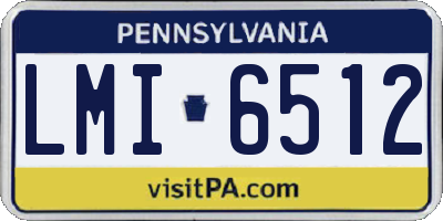 PA license plate LMI6512