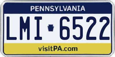 PA license plate LMI6522