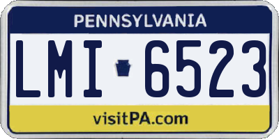 PA license plate LMI6523