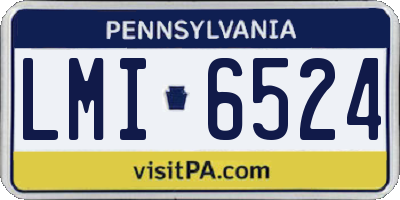 PA license plate LMI6524