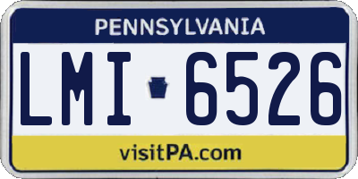 PA license plate LMI6526