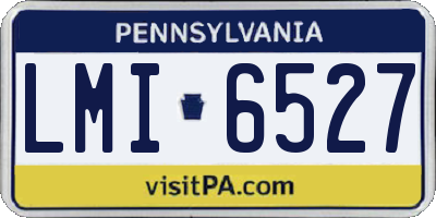 PA license plate LMI6527