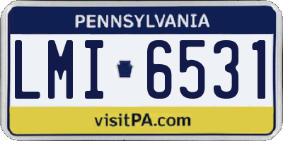 PA license plate LMI6531