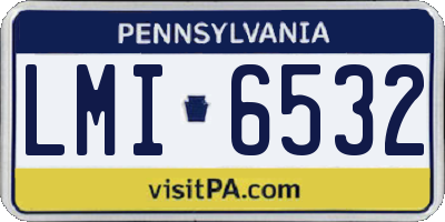 PA license plate LMI6532