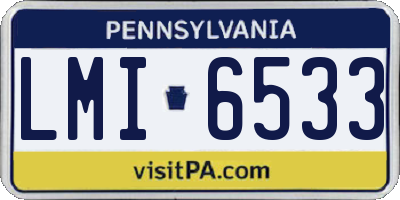 PA license plate LMI6533