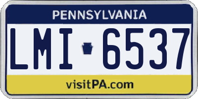 PA license plate LMI6537
