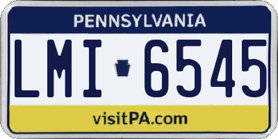 PA license plate LMI6545