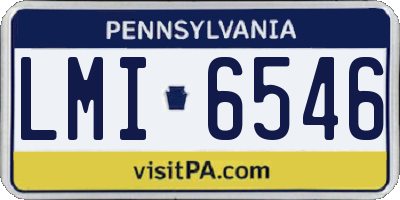 PA license plate LMI6546