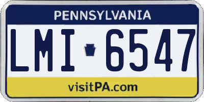 PA license plate LMI6547