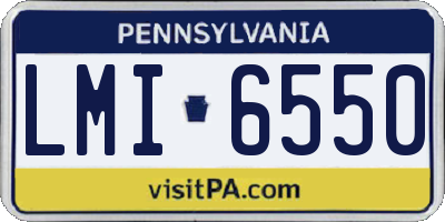 PA license plate LMI6550