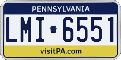 PA license plate LMI6551