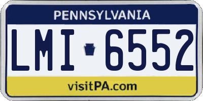 PA license plate LMI6552