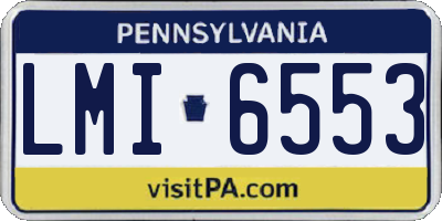 PA license plate LMI6553