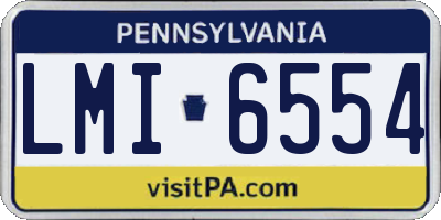 PA license plate LMI6554