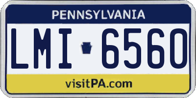 PA license plate LMI6560