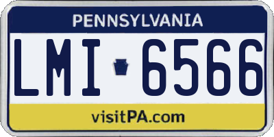 PA license plate LMI6566