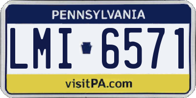 PA license plate LMI6571
