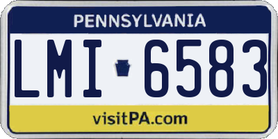 PA license plate LMI6583