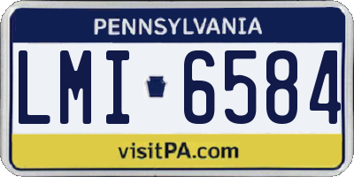 PA license plate LMI6584