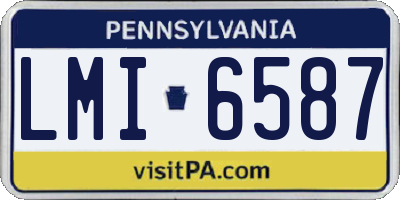 PA license plate LMI6587