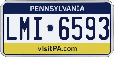 PA license plate LMI6593