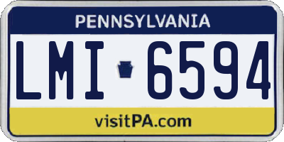 PA license plate LMI6594
