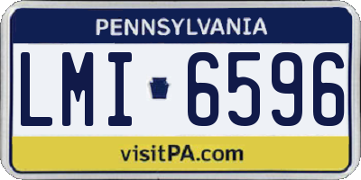 PA license plate LMI6596