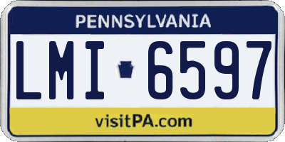 PA license plate LMI6597