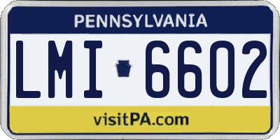PA license plate LMI6602