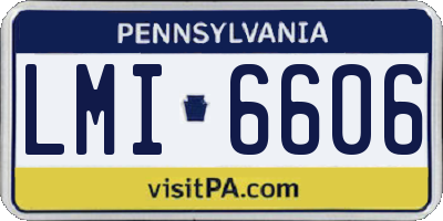 PA license plate LMI6606
