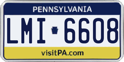 PA license plate LMI6608