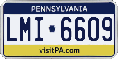 PA license plate LMI6609