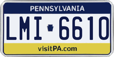 PA license plate LMI6610