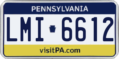 PA license plate LMI6612