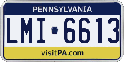 PA license plate LMI6613