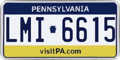 PA license plate LMI6615