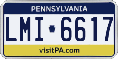 PA license plate LMI6617