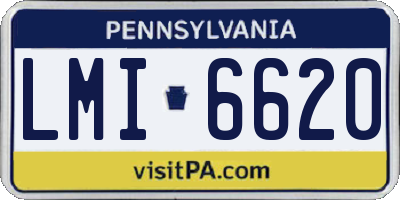 PA license plate LMI6620