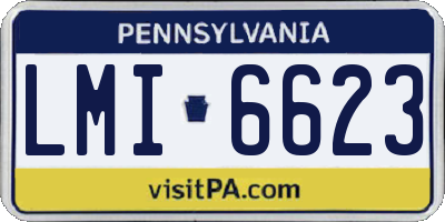 PA license plate LMI6623