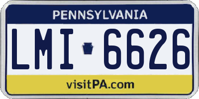 PA license plate LMI6626