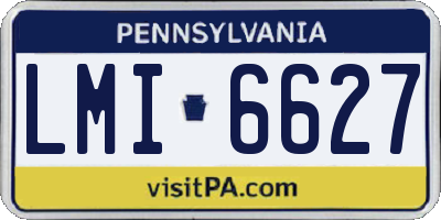 PA license plate LMI6627