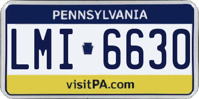 PA license plate LMI6630