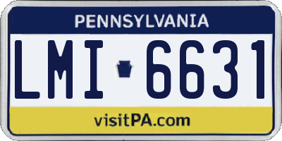 PA license plate LMI6631