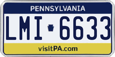 PA license plate LMI6633