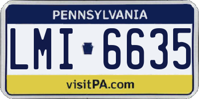 PA license plate LMI6635