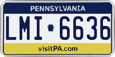 PA license plate LMI6636