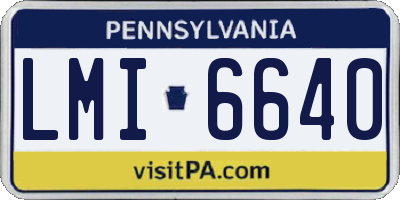 PA license plate LMI6640